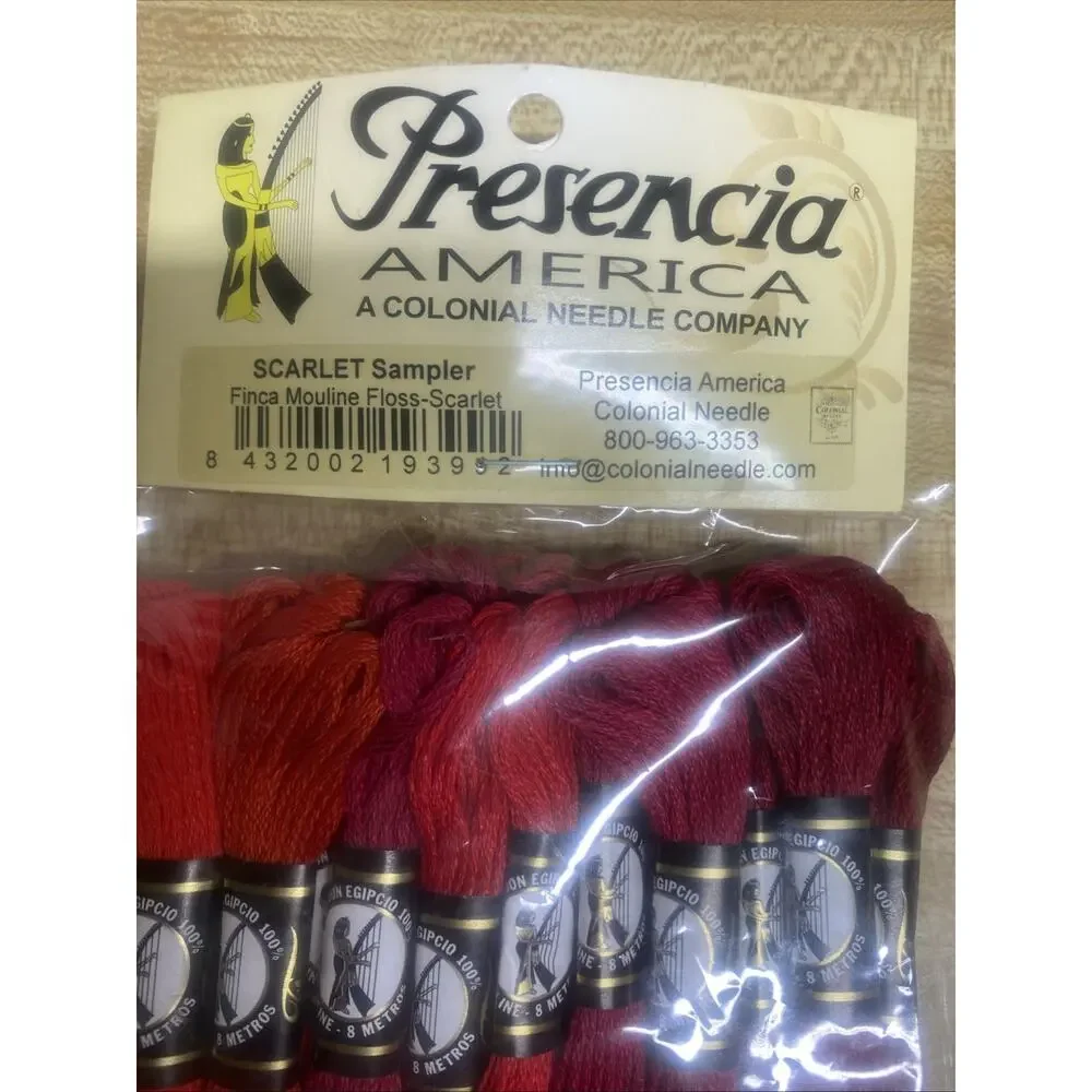 Pack of New Presencia Pearl Cotton Thread Scarlet Sampler Pack Basic